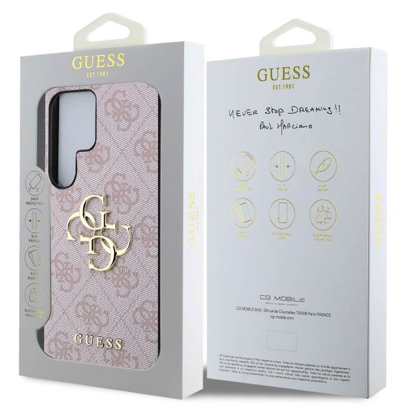 Guess Coque 4G Metal Logo Backcover Samsung Galaxy S25 Ultra - Rose