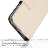 Selencia Étui de téléphone portefeuille en cuir véritable Galaxy A22 (5G) - Gris