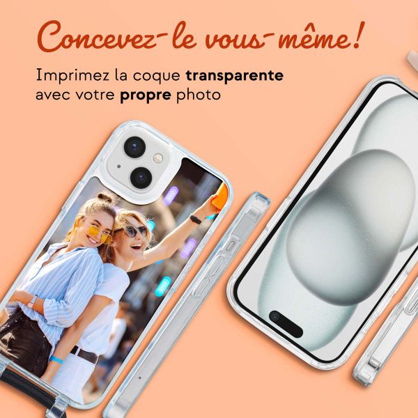 Concevez votre Coque MagSafe avec cordon amovible Apple iPhone 15 - Transparent