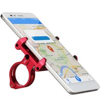 GUB G86 Support de téléphone pour vélo - Réglable - Universel - Aluminium - Rouge