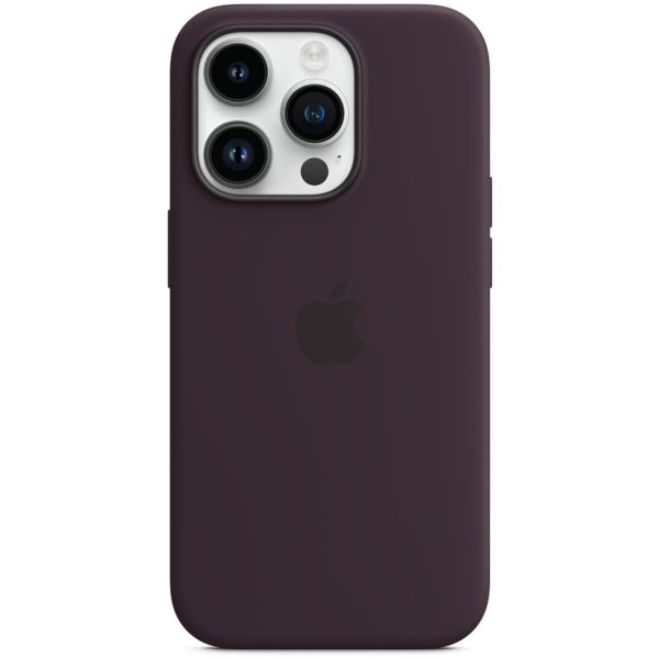 Apple Coque en silicone MagSafe Apple iPhone 14 Pro - Elderberry