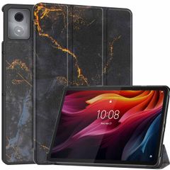 imoshion Coque tablette Design Trifold Lenovo Tab K11 Plus - Black Marble