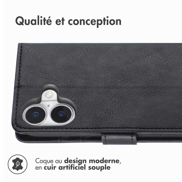 imoshion Étui de télephone portefeuille Apple iPhone 16 Plus - Noir