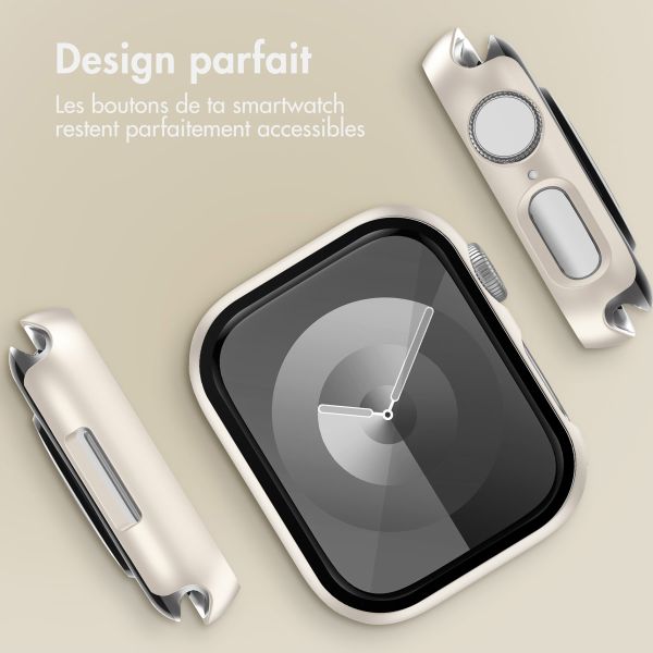 imoshion Coque rigide à couverture complète Apple Watch 7 / 8 / 9 - 41 mm - Lumière stellaire