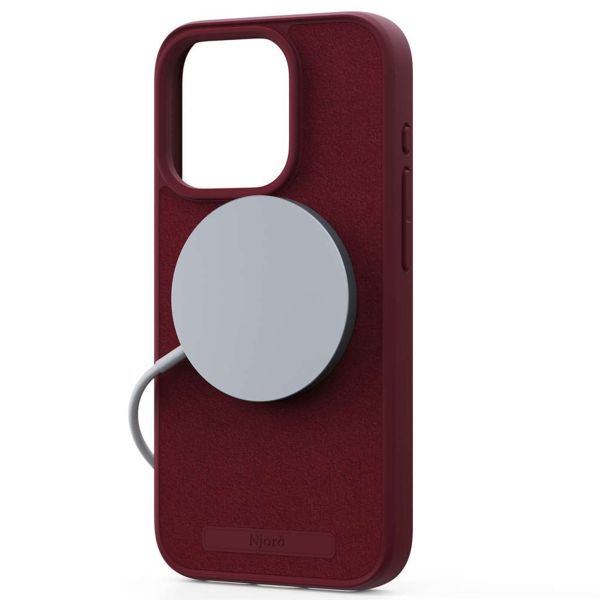 Njorð Collections Coque daim Comfort+ MagSafe iPhone 15 Pro - Red