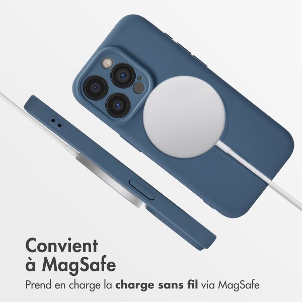 imoshion Coque Couleur avec MagSafe iPhone 15 Pro - Bleu foncé