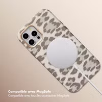 Selencia Coque Sabi imprimé panthère avec MagSafe Apple iPhone 12 (Pro) - Soft Ivory