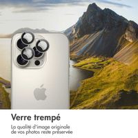 imoshion Lot de 2 protections d'objectif de caméra Apple iPhone 16 Pro / 16 Pro Max - Natural / Titanium