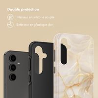 Selencia Coque arrière Vivid Samsung Galaxy S24 FE - Golden Beige Marble