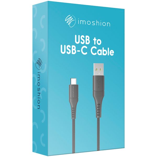 imoshion Câble USB-C vers USB - Textile tressé - 3 mètres - Noir