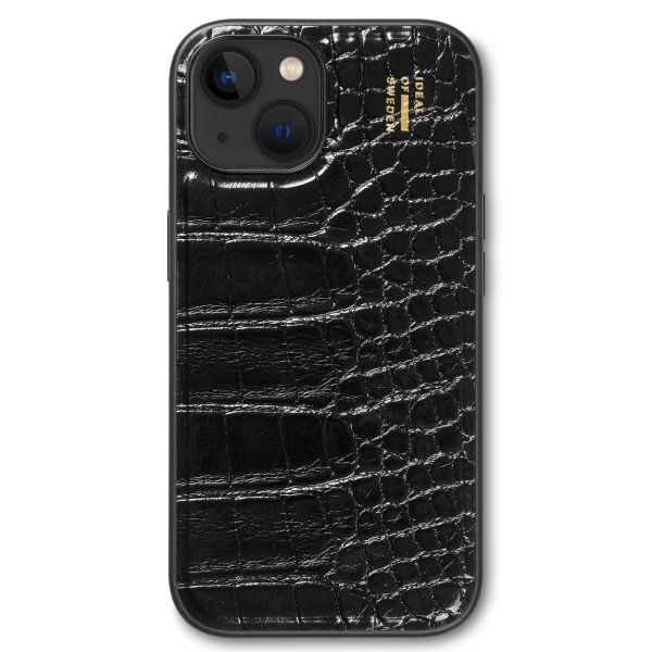 iDeal of Sweden Coque Vegan Leather iPhone 15 / 14 / 13 - Black Croco