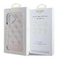Guess Coque arrière Bottom Stripe 4G Apple iPhone 16 - Rose
