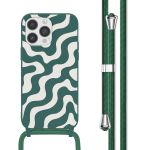 imoshion Coque design en silicone avec cordon iPhone 13 Pro - Petrol Green Groovy