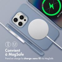 imoshion Coque arrière Color avec cordon amovible et MagSafe Apple iPhone 14 Pro - Ash Blue