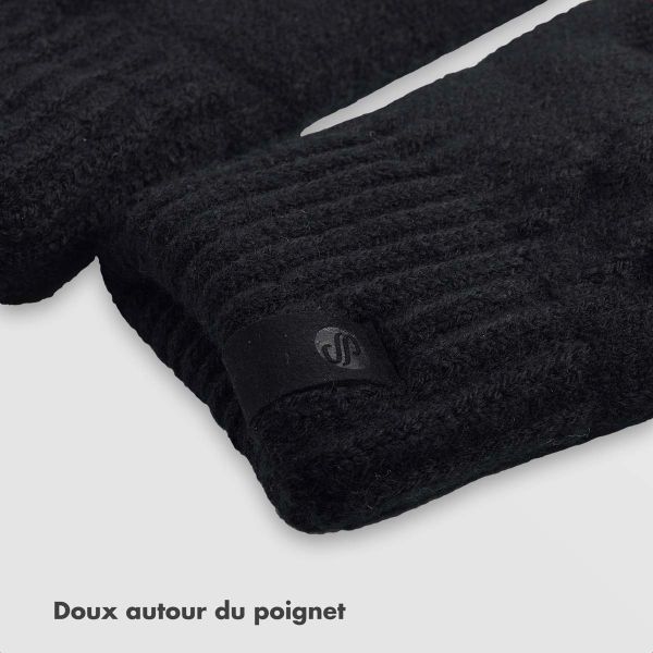 Selencia Gants Tactiles Effet Laine - Femme - Taille M - Noir