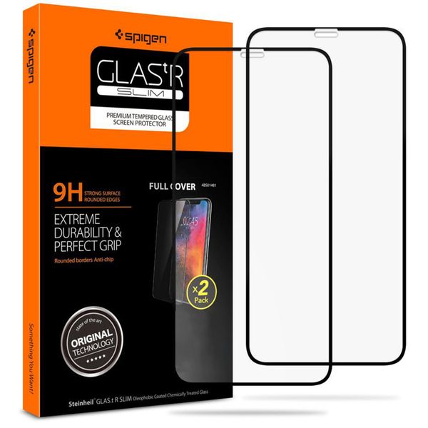 Spigen Protection d'écran en verre trempé GLAStR iPhone 11 / Xr - Noir