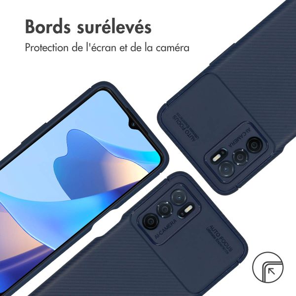 imoshion Coque silicone Carbon Oppo A16(s) / A54s - Bleu