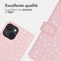 imoshion Étui de télephone portefeuille Design Apple iPhone 13 - Pink Bazaar Flowers