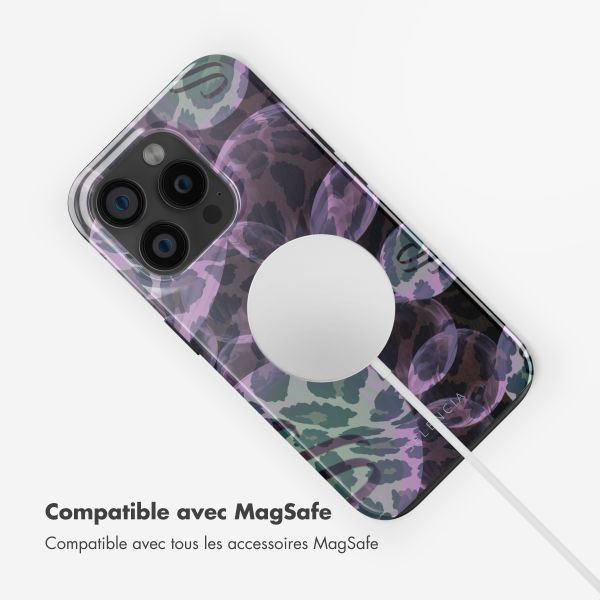 Selencia Coque arrière Vivid Tough avec MagSafe iPhone 15 Pro - Leo Bubble Green