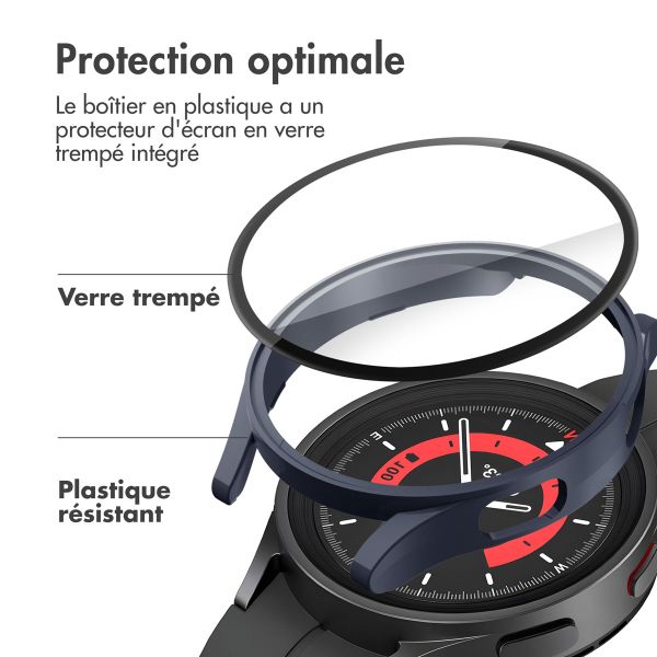 imoshion Coque rigide à couverture complète Samsung Galaxy Watch 4 - 40 mm - Bleu foncé