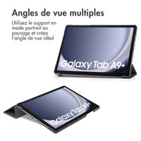 imoshion Coque tablette Trifold Samsung Galaxy Tab A9 Plus - Noir