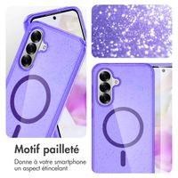 imoshion Coque Pailletée avec MagSafe Samsung Galaxy A36 - Paillettes Violet