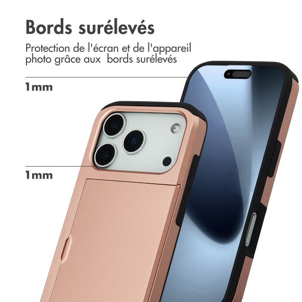 imoshion Coque arrière avec porte-cartes Apple iPhone 17 Pro - Rose Doré