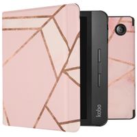 imoshion ﻿Design Slim Hard Sleepcover avec support Kobo Libra H2O - Pink Graphic