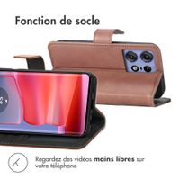 imoshion Étui de téléphone portefeuille Motorola Edge 50 Pro - Brun