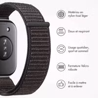 imoshion Bracelet en nylon Huawei Watch Fit 4 / 4 Pro - Noir