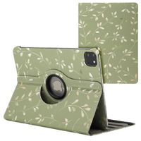 imoshion Coque tablette Design rotatif à 360° Apple iPad Pro 11 (2025) M5 / (2024) M4 - Green Flowers