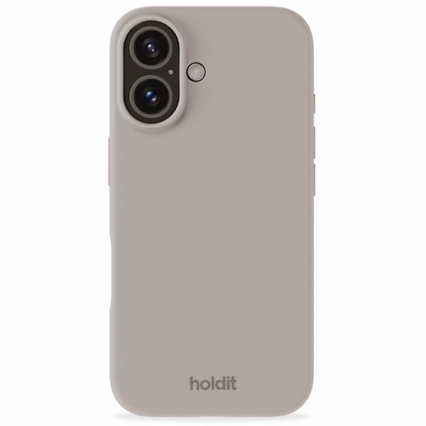 Holdit Coque Silicone iPhone 16 - Taupe