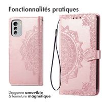 imoshion Etui de téléphone portefeuille Mandala Nokia G60 - Rose Dorée