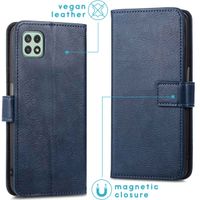 imoshion Étui de télephone portefeuille Samsung Galaxy A22 (5G) - Bleu foncé