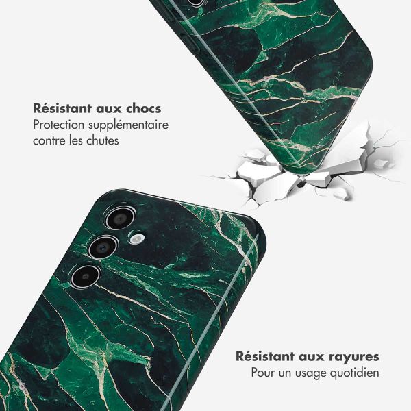 Selencia Coque arrière Vivid Samsung Galaxy A35 - Chic Marble Quartz