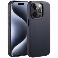 Accezz Coque arrière en cuir avec MagSafe Apple iPhone 15 Pro - Onyx Black