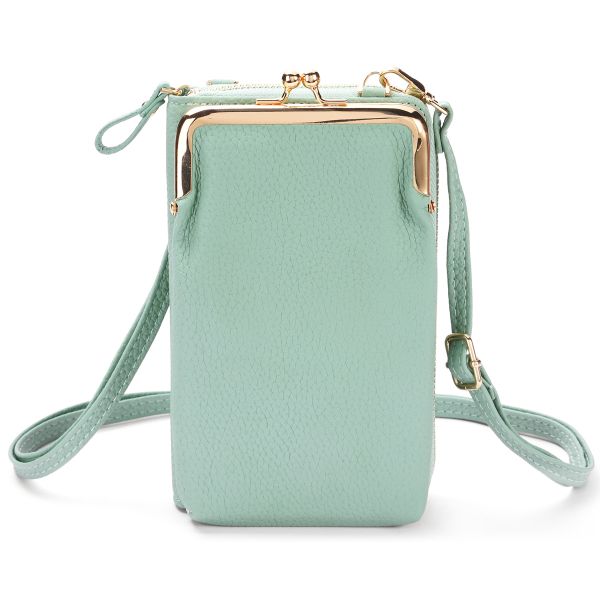 imoshion Sac téléphone en cuir végan Crossbody - Menthe verte