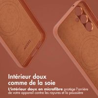 Accezz Étui de télephone portefeuille en cuir 2-en-1 avec MagSafe Samsung Galaxy S24 Plus - Sienna Brown