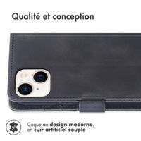 imoshion Etui de télephone portefeuille avec cordon Apple iPhone 15 - Noir