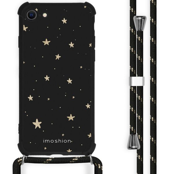 imoshion Coque Design avec cordon iPhone SE (2022 / 2020) / 8 / 7 - Stars Gold