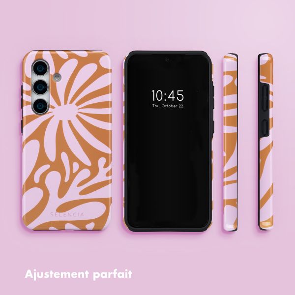 Selencia Coque arrière Vivid Samsung Galaxy S25 - Modern Bloom Pink