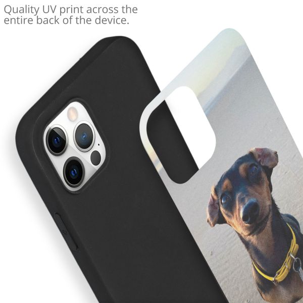 Concevez votre propre coque en gel Apple iPhone 12 (Pro) - Noir