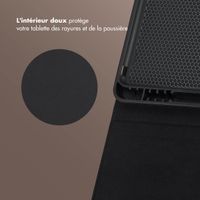 Selencia Coque tablette Riva Apple iPad 9 (2021) 10.2 pouces / iPad 8 (2020) 10.2 pouces / iPad 7 (2019) 10.2 pouces - Noir