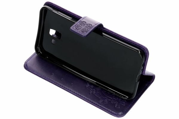 Etui de téléphone Fleurs de Trèfle Samsung Galaxy J6 Plus