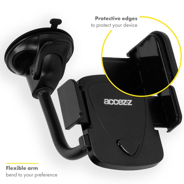 Accezz Support de téléphone voiture iPhone 12 Mini- Universel - Pare-brise - Noir