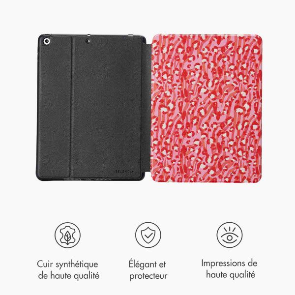 Selencia Coque tablette Vivid Apple iPad 9 (2021) 10.2 pouces / iPad 8 (2020) 10.2 pouces / iPad 7 (2019) 10.2 pouces - Wild Spots Lipstick