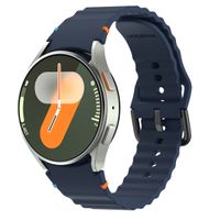 imoshion Bracelet Wave en silicone Samsung Galaxy Watch 4 / 5 / 6 / 7 (20 mm) - Bleu foncé