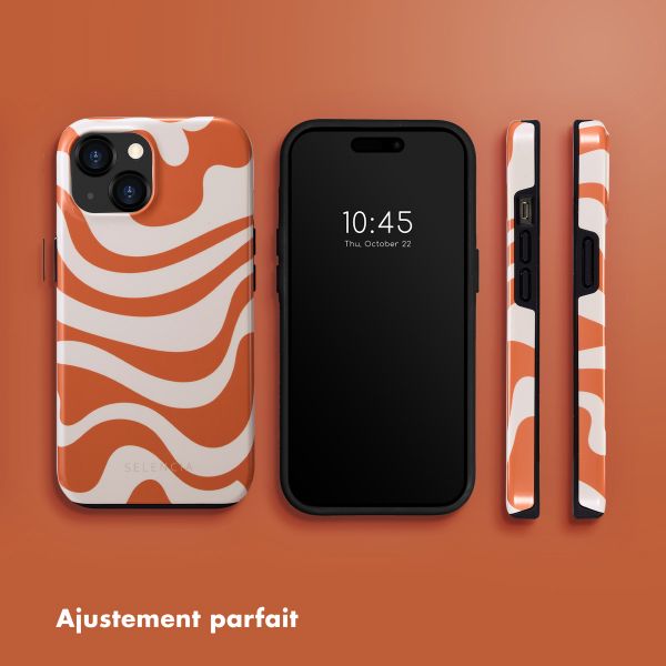 Selencia Coque arrière Vivid Apple iPhone 15 - Dream Swirl Orange