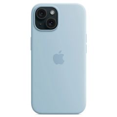 Apple Coque en silicone MagSafe Apple iPhone 15 - Bleu clair