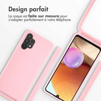 imoshion Coque en silicone avec cordon Samsung Galaxy A32 (4G) - Rose